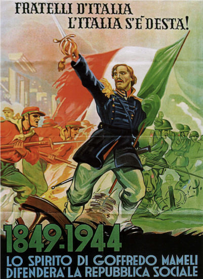 Fratelli D Italia L Italia S E Desta 1944 Italy Italia | Vintage War Propaganda Posters 1891-1970