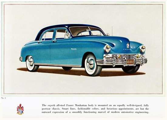 Frazer Manhattan 2 Tone Blue 1948 | Vintage Cars 1891-1970