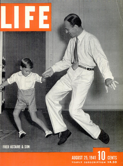 Fred Astaire and Son 25 Aug 1941 Copyright Life Magazine | Life Magazine BW Photo Covers 1936-1970