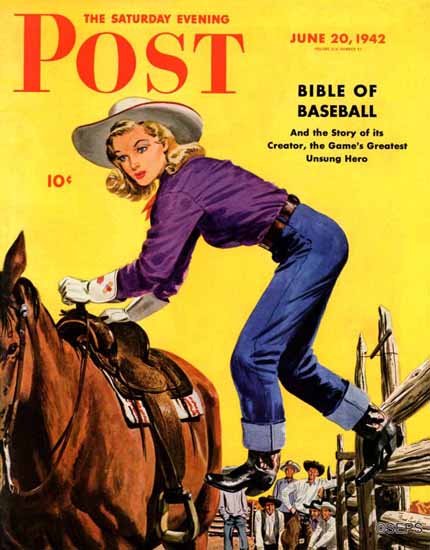 Fred Ludekens Saturday Evening Post Dude Ranch 1942_06_20 Sex Appeal | Sex Appeal Vintage Ads and Covers 1891-1970