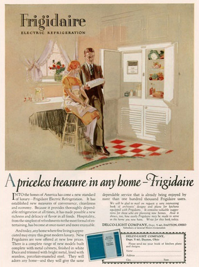 Frigidaire Electric Refrigeration | Sex Appeal Vintage Ads and Covers 1891-1970