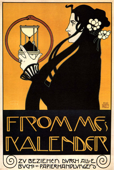 Frommes Kalender Austria Sand Glass Jugendstil | Sex Appeal Vintage Ads and Covers 1891-1970