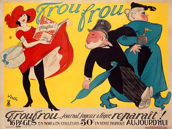 Frou Frou Journal Joyeux Et Leger Reparait | Sex Appeal Vintage Ads and Covers 1891-1970