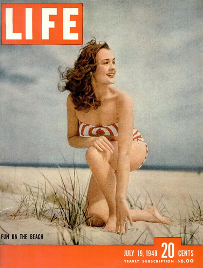 Fun on the Beach 19 Jul 1948 Copyright Life Magazine | Life Magazine Color Photo Covers 1937-1970