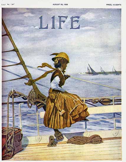 G Clarke Life Humor Magazine 1908-08-20 Copyright | Life Magazine Graphic Art Covers 1891-1936