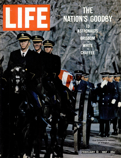 G Grissom E White R Chaffee Killed 10 Feb 1967 Copyright Life Magazine | Life Magazine Color Photo Covers 1937-1970