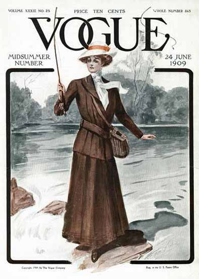 G Howard Hilder Vogue Cover 1909-06-24 Copyright | Vogue Magazine Graphic Art Covers 1902-1958