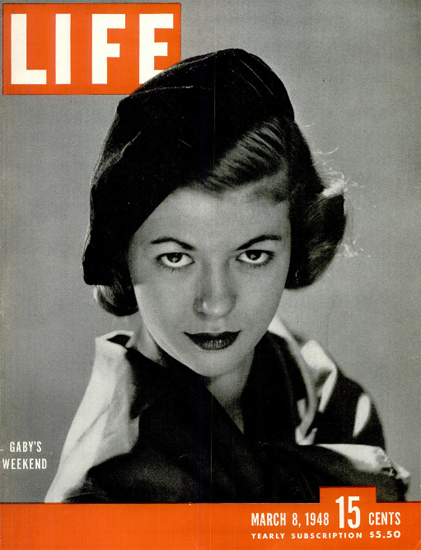 Gaby Bouche in Atlantic City 8 Mar 1948 Copyright Life Magazine | Life Magazine BW Photo Covers 1936-1970