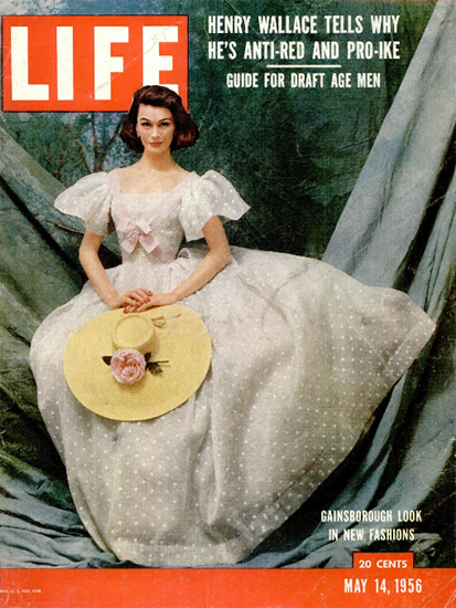 Gainsborough Look in new Fashions 14 May 1956 Copyright Life Magazine | Life Magazine Color Photo Covers 1937-1970