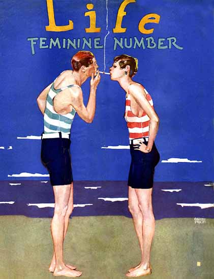 Garrett Price Life Magazine Feminine Number 1925-08-27 Copyright | Life Magazine Graphic Art Covers 1891-1936