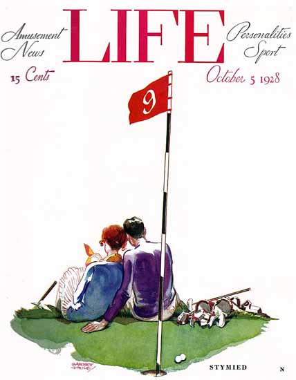 Garrett Price Life Magazine Stymied 1928-10-05 Copyright | Life Magazine Graphic Art Covers 1891-1936