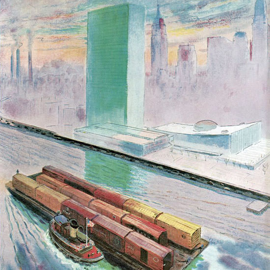 Garrett Price The New Yorker 1961_08_19 Copyright crop | Best of Vintage Cover Art 1900-1970