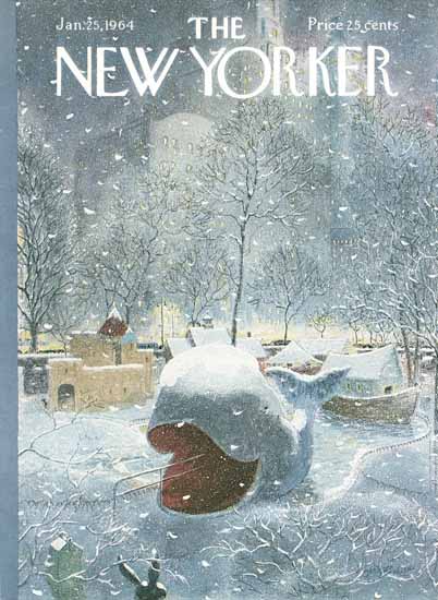 Garrett Price The New Yorker 1964_01_25 Copyright | The New Yorker Graphic Art Covers 1946-1970