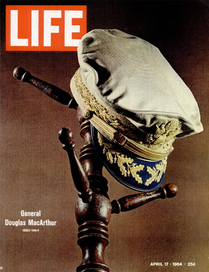 General Douglas Mac Arthur died 17 Apr 1964 Copyright Life Magazine | Life Magazine Color Photo Covers 1937-1970