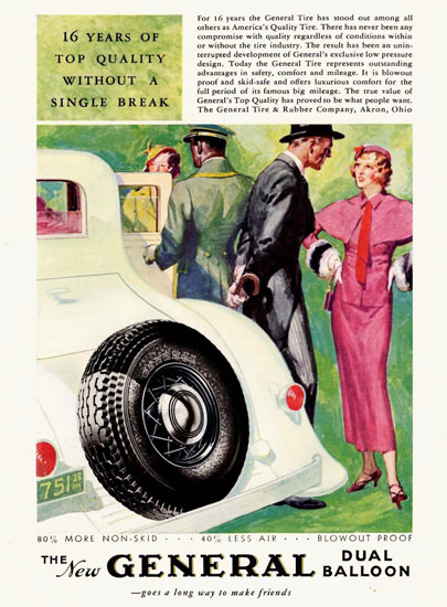 General Dual Balloon Tire 1933 | Sex Appeal Vintage Ads and Covers 1891-1970