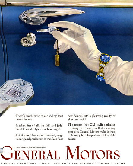 General Motors GM Key 1949 | Sex Appeal Vintage Ads and Covers 1891-1970