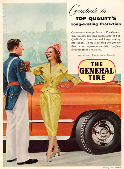 General Tire Enjoy Compelete Protection 1951 | Sex Appeal Vintage Ads and Covers 1891-1970