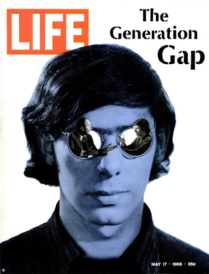 Generation Gap 17 May 1968 Copyright Life Magazine | Life Magazine Color Photo Covers 1937-1970