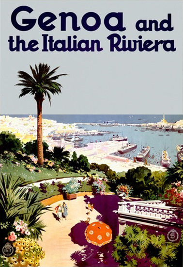 Genoa And The Italian Riviera | Vintage Travel Posters 1891-1970