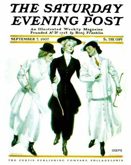 George Brehm Artist Saturday Evening Post 1907_09_07 | The Saturday Evening Post Graphic Art Covers 1892-1930