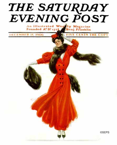 George Brehm Saturday Evening Post 1906_12_15 | The Saturday Evening Post Graphic Art Covers 1892-1930