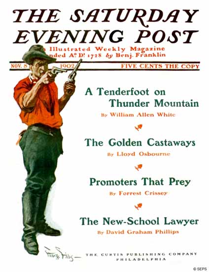 George Gibbs Artist Saturday Evening Post 1902_11_08 | The Saturday Evening Post Graphic Art Covers 1892-1930