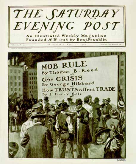 George Gibbs Cover Artist Saturday Evening Post 1900_04_21 | The Saturday Evening Post Graphic Art Covers 1892-1930