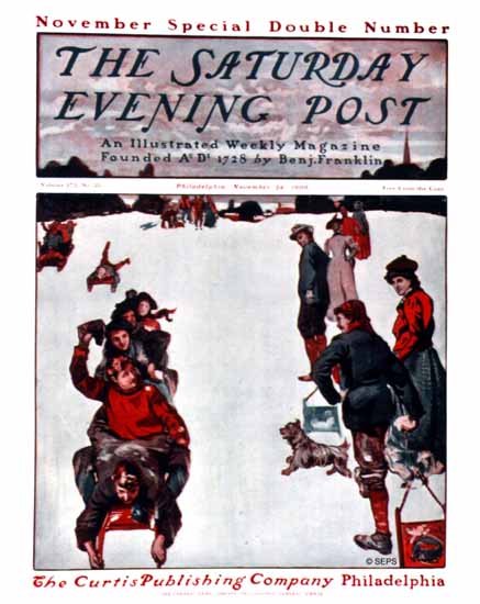 George Gibbs Cover Artist Saturday Evening Post 1900_11_24 | The Saturday Evening Post Graphic Art Covers 1892-1930