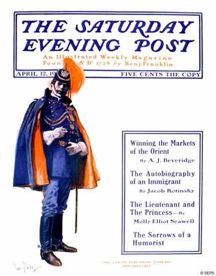 George Gibbs Cover Artist Saturday Evening Post 1902_04_12 | The Saturday Evening Post Graphic Art Covers 1892-1930