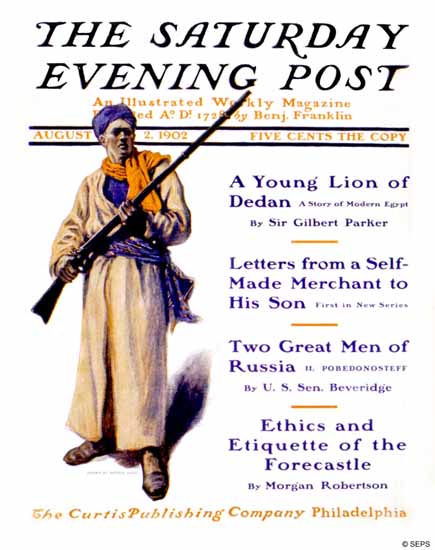 George Gibbs Cover Artist Saturday Evening Post 1902_08_02 | The Saturday Evening Post Graphic Art Covers 1892-1930