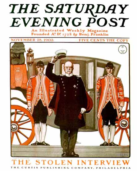 George Gibbs Cover Artist Saturday Evening Post 1903_11_28 | The Saturday Evening Post Graphic Art Covers 1892-1930