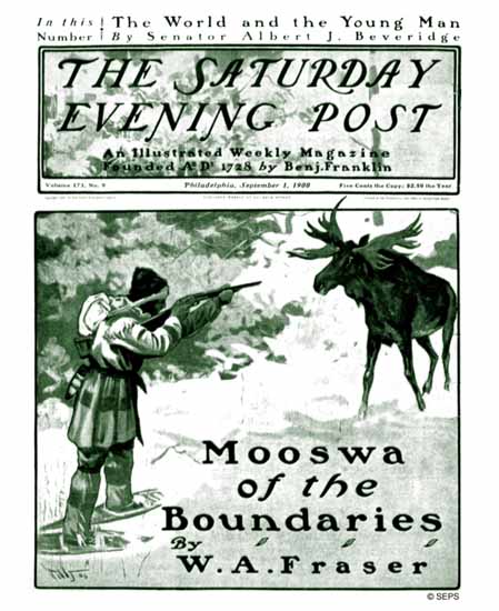 George Gibbs Cover Artist Saturday Evening Post Mooswa 1900_09_01 | The Saturday Evening Post Graphic Art Covers 1892-1930