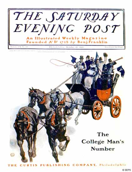 George Gibbs Saturday Evening Post 1901_10_12 | The Saturday Evening Post Graphic Art Covers 1892-1930