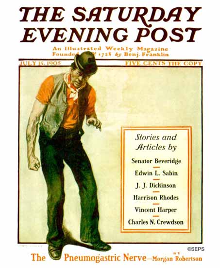 George Gibbs Saturday Evening Post 1905_07_15 | The Saturday Evening Post Graphic Art Covers 1892-1930