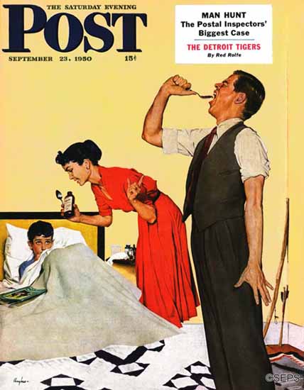 George Hughes Cover Artist Saturday Evening Post 1950_09_23 | The Saturday Evening Post Graphic Art Covers 1931-1969