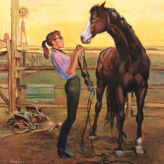 George Hughes Saturday Evening Post Bridle 1957_07_20 Copyright crop | Best of 1950s Ad and Cover Art