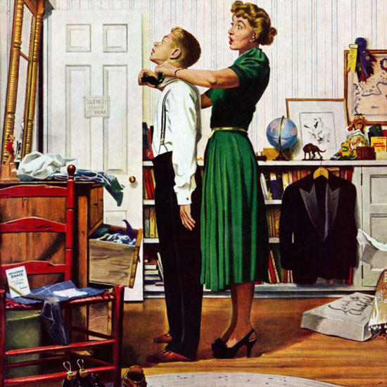 George Hughes Saturday Evening Post First 1948_10_16 Copyright crop | Best of 1940s Ad and Cover Art