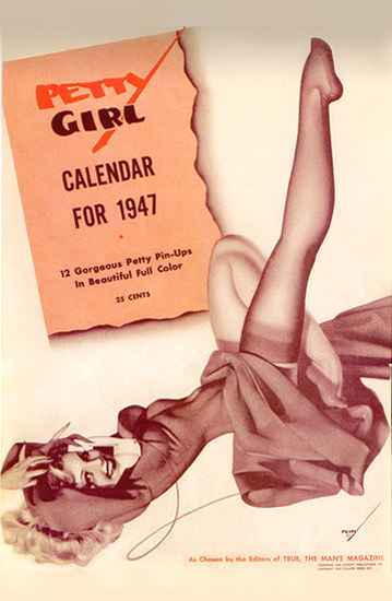 George Petty Girl Calendar For 1947 | Sex Appeal Vintage Ads and Covers 1891-1970