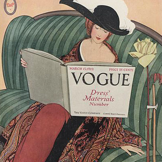 George Wolfe Plank Vogue Cover 1912-03-15 Copyright crop | Best of 1891-1919 Ad and Cover Art