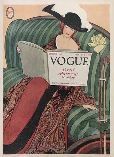 George Wolfe Plank Vogue Cover 1912-03-15 Copyright | Vogue Magazine Graphic Art Covers 1902-1958