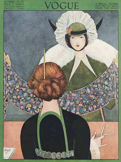 George Wolfe Plank Vogue Cover 1913-10-15 Copyright | Vogue Magazine Graphic Art Covers 1902-1958