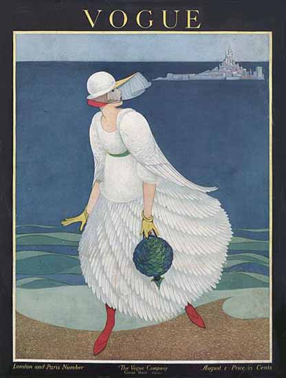 George Wolfe Plank Vogue Cover 1916-08-01 Copyright | Vogue Magazine Graphic Art Covers 1902-1958