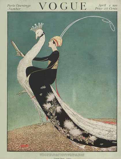 George Wolfe Plank Vogue Cover 1918-04-01 Copyright | Vogue Magazine Graphic Art Covers 1902-1958