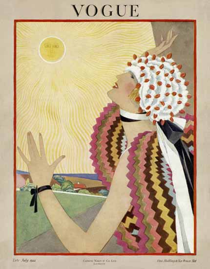 George Wolfe Plank Vogue Cover 1922-07-15 Copyright | Vogue Magazine Graphic Art Covers 1902-1958