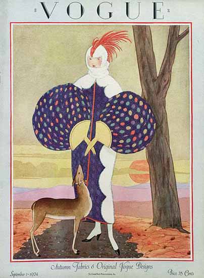 George Wolfe Plank Vogue Cover 1924-09-01 Copyright | Vogue Magazine Graphic Art Covers 1902-1958