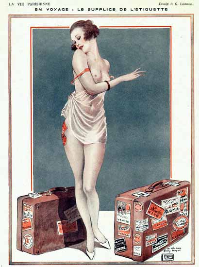 Georges Leonnec La Vie Parisienne 1920s En Voyage page Sex Appeal | Sex Appeal Vintage Ads and Covers 1891-1970