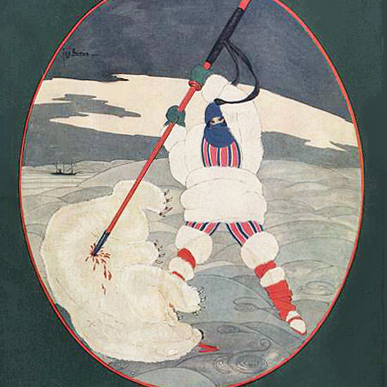 Georges Lepape Vogue Cover 1917-08-01 Copyright crop | Best of 1891-1919 Ad and Cover Art