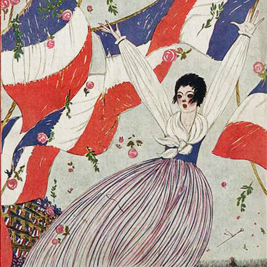 Georges Lepape Vogue Cover 1917-11-01 Copyright crop | Best of 1891-1919 Ad and Cover Art