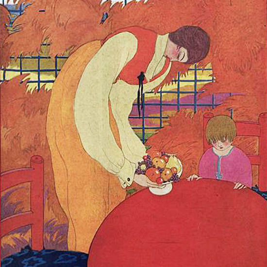 Georges Lepape Vogue Cover 1918-10-15 Copyright crop | Best of 1891-1919 Ad and Cover Art