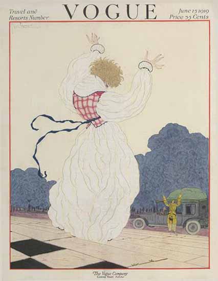 Georges Lepape Vogue Cover 1919-06-15 Copyright | Vogue Magazine Graphic Art Covers 1902-1958